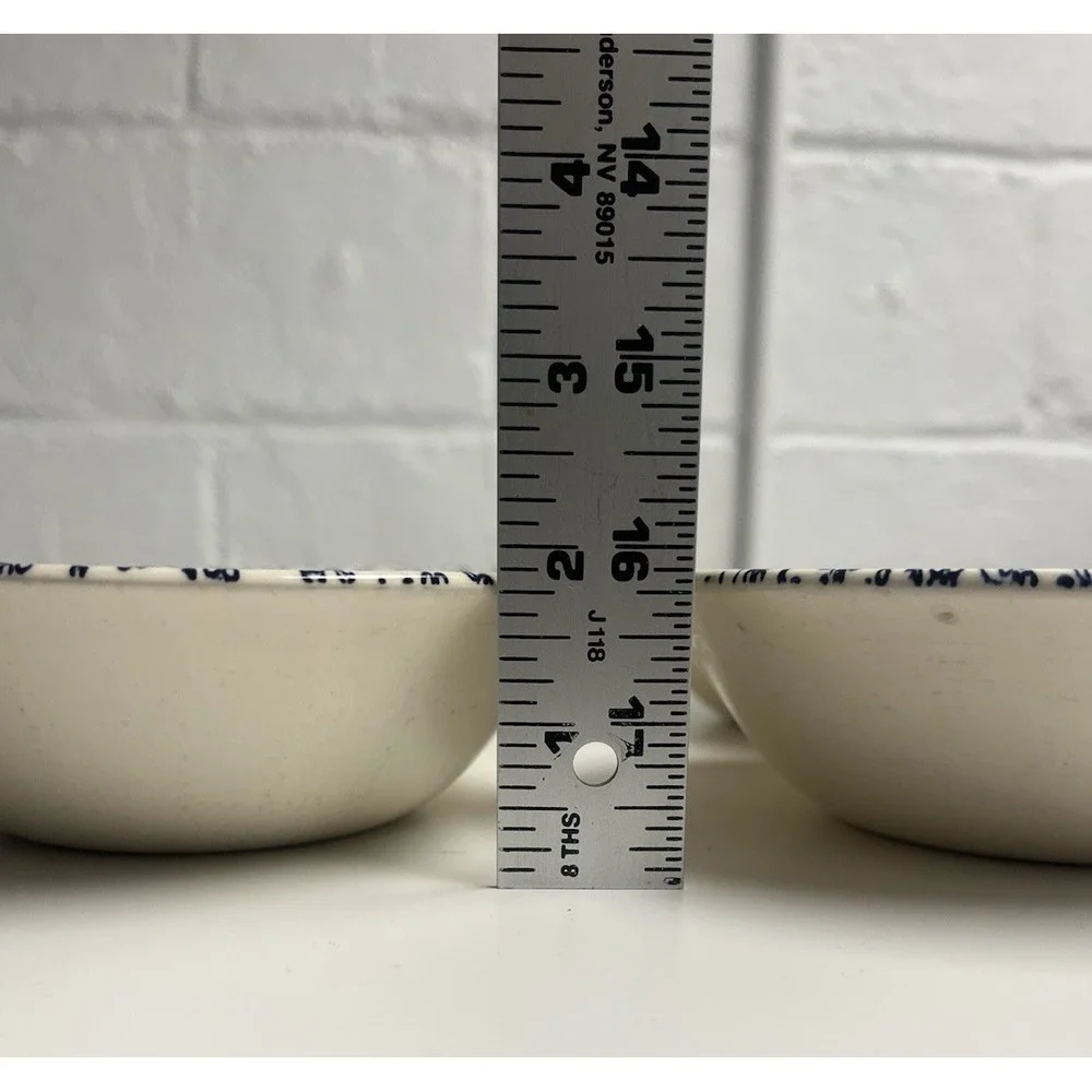 4x English Ironstone Provence Blue Coupe‎ Cereal Bowl Floral Chintz Cottagecore